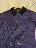 Barbour Annandale女士保暖菱格修身絎縫夾克 深藍色 XS (8) 曬單實(shí)拍圖