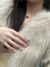 勤馳皮草皮毛一體女100%狐貍毛海寧皮草2024秋冬新款外套短款貉子毛寬 灰色 M 曬單實(shí)拍圖