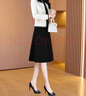 皮爾卡丹（pierre cardin）小香風(fēng)套裝連衣裙2025新款女春秋爆時尚今年流行漂亮套裝針織 白色-長袖品牌貴夫人闊太太洋氣 XL 曬單實(shí)拍圖