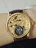 伊索（AESOP）十大名表高端品牌手表男士十二生肖鏤空陀飛輪機械表防水腕表禮物 7085皮帶金殼金面【金豬賜?！?曬單實(shí)拍圖