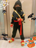 丘萊兔萬(wàn)圣節cosplay服裝兒童忍者衣服化妝舞會(huì )神秘武士服幼兒COS忍者 B-0125L(適合120-130CM) 曬單實(shí)拍圖