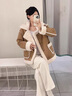 唐菓蜜羊羔毛外套女2024秋冬季新款韓版時(shí)尚學(xué)生棉衣加厚保暖羊羔絨外套 粉色 M 曬單實(shí)拍圖