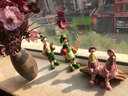 創(chuàng  )意戶(hù)外庭院花園布置陽(yáng)臺客廳酒柜吊腳娃娃情侶人物裝飾小擺件 吊腳男女孩一對-紫色 曬單實(shí)拍圖