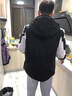 花花公子 羽絨服男冬季新款加絨加厚連帽防風(fēng)保暖短款連帽外套上衣服男裝棉輕薄上衣服男裝 黑色 L 曬單實(shí)拍圖