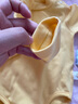 Aengbay昂貝 包屁衣嬰兒秋冬衣服加厚三角哈衣寶寶爬服長袖保暖打底內(nèi)衣高領(lǐng) 棕色 73cm 曬單實(shí)拍圖