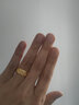 千影珠寶金店同款黃色金戒指男士女款磨砂面食指環(huán)情侶對戒子仿真越南沙金仿金子送禮物閉口9999顏色 0.2 港碼（中號）16-17號 曬單實(shí)拍圖