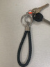 點(diǎn)繽 汽車(chē)鑰匙扣編織繩雙環(huán)掛繩創(chuàng  )意個(gè)性男女通用鑰匙鏈皮繩鑰匙掛件鑰匙扣圈環(huán) 雙環(huán)炫黑色 曬單實(shí)拍圖