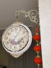 北极星（POLARIS）挂钟创意时尚双面钟客厅挂表田园欧式石英钟仿古时钟 HD-6018白色 实拍图