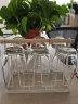 Libbey玻璃水杯杯架套装家用泡茶杯牛奶透明果汁耐热杯420ml6只+木柄杯架 实拍图