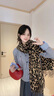 硯允小眾設計甜酷復古豹紋流蘇圍巾女2025新款千禧辣妹風(fēng)秋冬加厚披肩 經(jīng)典豹紋色 曬單實(shí)拍圖