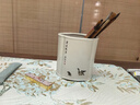 漢墨 海棠影瓷筆筒 中國風(fēng)藝術(shù)陶瓷器實(shí)用大容量收納毛筆筆筒 文房四寶桌面高顏值書(shū)法擺件 海棠影灰筆筒 簡(jiǎn)裝 曬單實(shí)拍圖