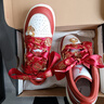 耐克（NIKE）婚鞋女鞋Dunk紅色男女a(chǎn)j婚鞋新中式婚禮喜慶新婚禮物休閑運動(dòng)板鞋 秀禾AJ婚鞋+配飾 【暗紅】 38.5 尺碼偏小 曬單實(shí)拍圖