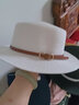 撞青春防曬遮陽(yáng)帽草帽女春夏季草編歐美法式時(shí)尚平頂禮帽沙灘百搭太陽(yáng)帽 小皮帶白色 均碼（55-60cm） 曬單實(shí)拍圖