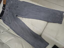 雀里超薄冰絲牛仔褲男夏季薄款寬松直筒闊腿大碼男褲彈力休閑長(cháng)褲子男 煙灰色 29 曬單實(shí)拍圖
