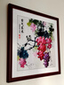 派旦仙夢(mèng)紫氣東來(lái)葡萄餐廳裝飾畫(huà)新中式水果國(guó)畫(huà)實(shí)木玄關(guān)飯廳掛畫(huà)書(shū)房壁畫(huà) C-紫氣東來(lái) 60*60cm【油畫(huà)布+有機(jī)玻璃】 雅致紅木實(shí)木框 曬單實(shí)拍圖