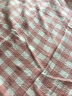 Amscan日式全棉纱布毛巾被 三层水洗纱布航空毯夏凉空调薄被午睡办公毯 豆沙巧格 150x200cm 实拍图