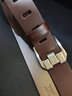 七匹狼皮帶男士頭層牛皮針扣腰帶真皮休閑百搭中青年商務(wù)褲帶生日禮物 60%選擇棕色【真·頭層牛皮】 曬單實(shí)拍圖