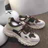 AIZUNSHI男鞋2025春季新款港風(fēng)舒適鞋子男百搭休閑厚底增高運(yùn)動(dòng)防滑老爹鞋 卡其 42 (260mm) 曬單實(shí)拍圖