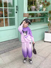A21funb童裝女童春秋套裝2025新款庫洛米夏4-6歲兒童衣服衛(wèi)衣寬松兩件套 中小童春秋紫色套裝 110 cm 曬單實(shí)拍圖