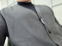 威可多（VICUTU）男士商務(wù)【慕斯衫】舒暖針織衫曠野美拉德百搭針織 灰色（開(kāi)衫） XL 曬單實(shí)拍圖