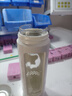 富光玻璃杯水杯便攜雙層茶杯男女士學(xué)生創(chuàng  )意帶蓋過(guò)濾防燙杯子刻字 白色 410ML 曬單實(shí)拍圖