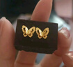 明牌珠寶教師節(jié)禮物  18K金彩金玫瑰金簡約圓珠劈花耳釘耳飾女CSH0066定價 含耳堵bling耳釘 約0.79-0.91克 曬單實(shí)拍圖