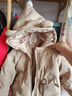 幼歌（YOUGE） 兒童三防連帽羽絨服嬰幼兒卡通元?dú)獗Ｅ诖馓壮?卡其 90cm 曬單實(shí)拍圖