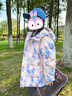 蕉內小氫氣502Cloud兒童羽絨服男女童連帽寶寶大童中長(cháng)款加厚防風(fēng)外套 珊瑚粉筆觸 130 曬單實(shí)拍圖