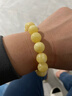 綠儂珠寶 滿(mǎn)蜜白花蜜蠟手串無(wú)優(yōu)化無(wú)烤色手鏈男女款生日禮物 直徑約12-12.5mm單圈 /證書(shū)+禮盒 曬單實(shí)拍圖