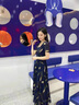 艾柔丹短袖連衣裙女裝夏裝碎花裙夏天收腰顯瘦女士長裙子女夏季2025新款 藏青色 M 曬單實(shí)拍圖