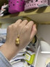 覓宿 黃金牛吊墜女款999足金生肖牛掛墜小金牛項鏈本命年禮生日禮物 【B版】福牛1.5-1.7克+配金色銀鏈 曬單實(shí)拍圖