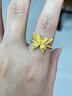 周大福金絲羽蝶蝴蝶黃金戒指女足金首飾(工費:560計價)EOF1373 15號 足金 約4.75g 曬單實拍圖