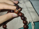 一生一木 紫檀柳手串木手鏈木質(zhì)手串 男文玩佛珠手珠念珠木料媲美鬼臉海南黃花梨越黃木珠飾品2.0木串 (同料順紋12MMx17顆 女款) 曬單實(shí)拍圖