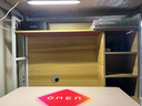 德機(jī)床上電腦桌大學(xué)生懶人書桌書架宿舍神器鋼架床頭電腦桌 【書架款】白架+楓櫻木色 曬單實(shí)拍圖
