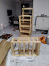 玉杰居全實(shí)木簡(jiǎn)易書(shū)架組合現代簡(jiǎn)約書(shū)柜置物架落地儲物柜省空間創(chuàng  )意花架 原木色 三+四+五層書(shū)架組合 曬單實(shí)拍圖