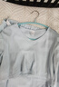 貓人哺乳秋衣秋褲套裝純棉毛衫孕婦保暖內衣喂奶上衣月子服冬季睡衣 天藍色套裝 XL 【建議120-140斤】 曬單實(shí)拍圖