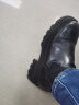 达芙妮官方马丁靴女加绒2023新款秋冬烟筒靴子女英伦风中筒切尔西靴女靴 黑色加绒（中筒） 39 实拍图