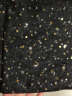 京弗 星空网纱星星纱蕾丝网纱布料拍照道具头纱亮片布网红美甲背景布 黑色金星(1米x1.5米 多件连一起 实拍图