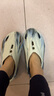 361°游鯨2運動(dòng)拖鞋戶(hù)外洞洞鞋涼拖鞋男女情侶同款透氣增高防滑沙灘鞋 燕麥奶/煙灰【拍小一碼】 36 曬單實(shí)拍圖