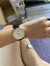 天王（TIAN WANG）定制刻字手表簡(jiǎn)約薄款時(shí)尚防水皮帶石英表男女情侶表生日禮物 黑皮帶 女表LS3851P.LB.W 曬單實(shí)拍圖