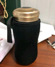 乾唐軒 【官方授權(quán)】正品活瓷杯喜悅圓融雙層隨身杯陶瓷水茶杯送人禮品 無光黑 鎏金（禮盒裝帶杯刷杯套 曬單實拍圖