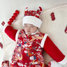 優(yōu)奇斷碼撿漏  嬰兒新年衣服拜年服男寶寶滿(mǎn)月服百天周歲禮服連體衣 麒麟送?！静缓滹棥?59cm 曬單實(shí)拍圖
