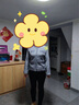 兆君2024秋季新款小香風(fēng)桑蠶絲上衣女長袖圓領(lǐng)優(yōu)雅氣質(zhì)毛邊開衫 灰藍(lán)色 L 曬單實(shí)拍圖