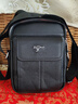 袋鼠（KANGAROO）男士斜挎包婦女節新款休閑男包商務(wù)大容量單肩包出差便攜背包 黑色小號 曬單實(shí)拍圖