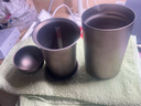 GOK純鈦鷹嘴泡茶器雙層隔熱防燙便攜式旅行茶具戶外露營鈦茶壺套裝 純鈦鷹嘴泡茶器一壺2杯【350ml】 曬單實拍圖