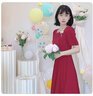 塞德勒（SAIDELE）敬酒服新娘2025新款小個子訂婚連衣裙平時可穿婚禮禮服女夏薄款 酒紅色 L 曬單實拍圖