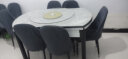 上林春天 岩板餐桌实木餐桌家用小户型餐桌椅组合伸缩折叠饭桌子餐厅家具 6MM雪山白亮光-贝勒椅 1.35米一桌八椅 实拍图