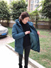 俞兆林媽媽裝冬裝中長(cháng)款羽絨服女棉衣外套60歲中老年人棉服大碼奶奶棉襖 XY-9858 孔雀藍【棉服】  加厚 XL 【建議105-120斤左右】 曬單實(shí)拍圖