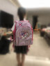 SPI護脊小學(xué)生書(shū)包一到六年級女童減負兒童新款獨角獸防水防污 粉紫 S（身高110-130使用） 曬單實(shí)拍圖
