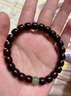 贈意天.然印度小葉紫檀手串男女士檀木佛珠老型珠手鏈和田玉文玩盤(pán)玩 小葉紫檀8mm(老料黑) 曬單實(shí)拍圖